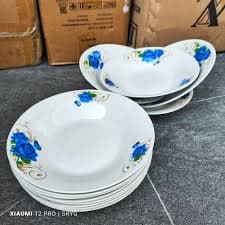 Dinasty Mangkok Bunga Kupu Biru 7 inci – 1