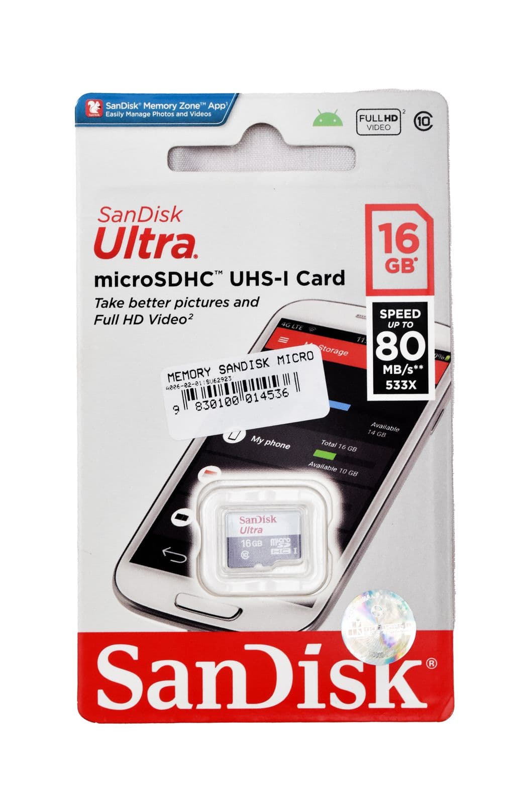 Sandisk Micro Sdhc 16 GB – 1