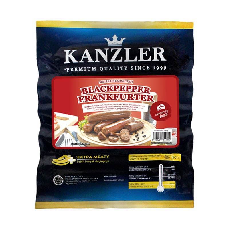 Kanzler Sosis Frankfurter Sapi Lada Hitam 300 gr – 1