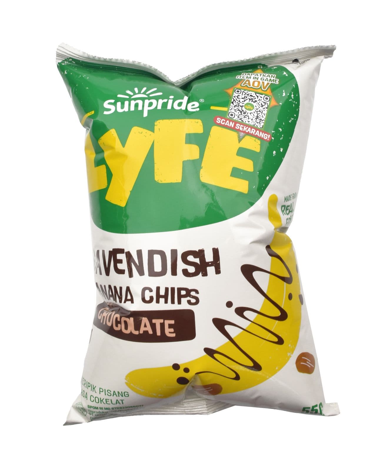 Sunpride Lyfe Cavendish Banana Chips Chocolate 55 gr – 1