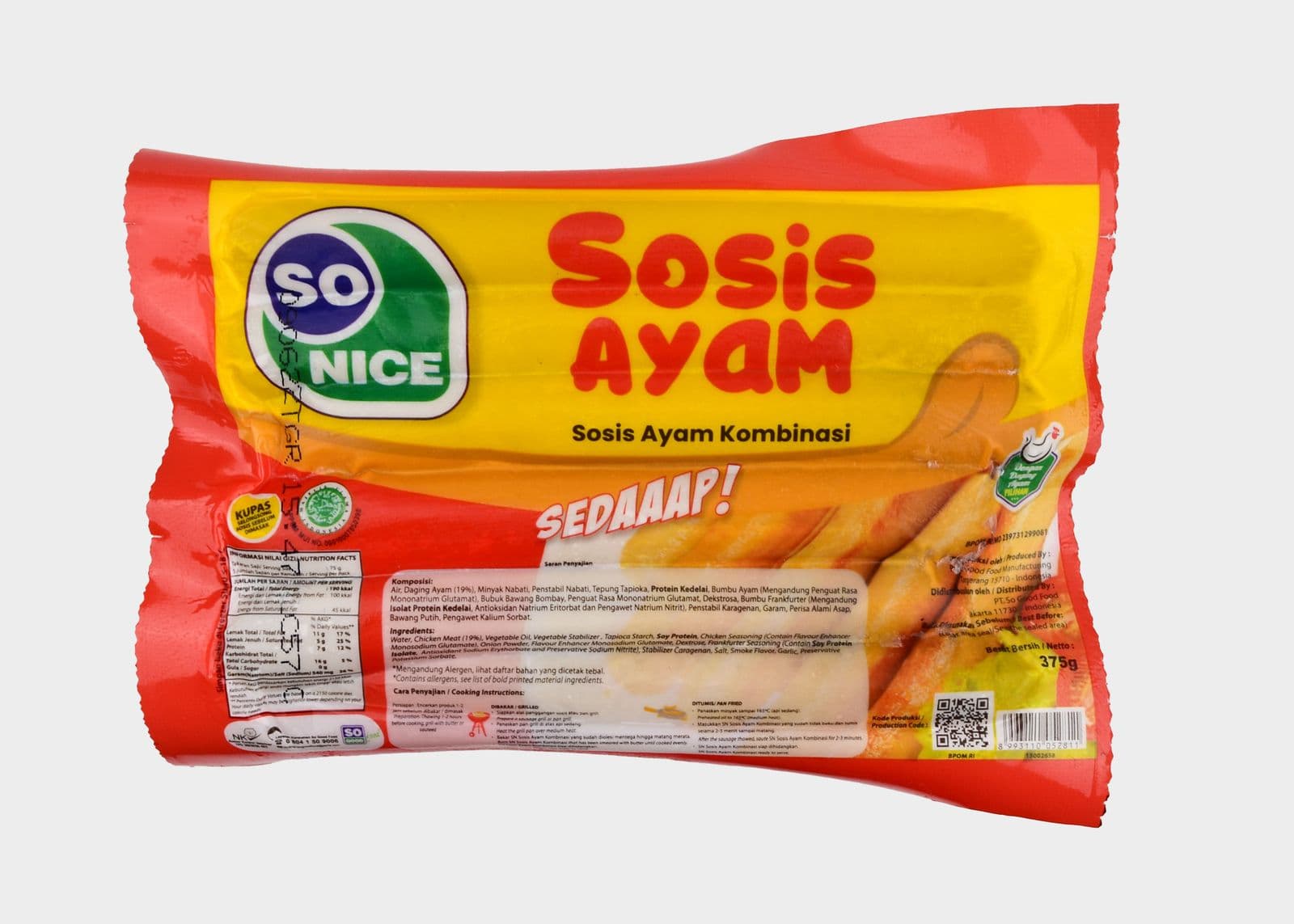 SO Nice Sosis Ayam 375 gr – 1