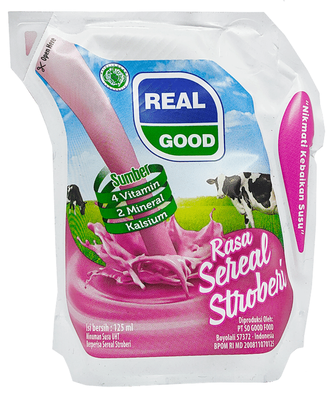 Real Good Susu Uht Strawberry 125 ml – 1