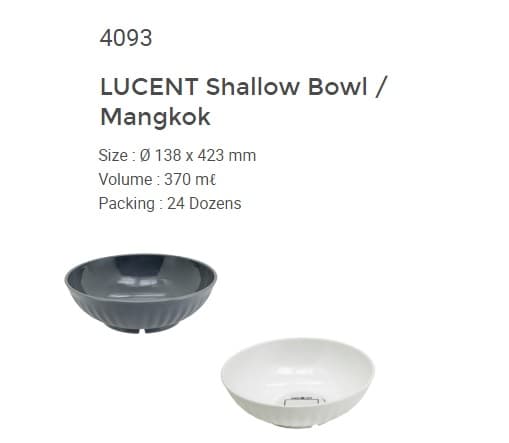 Lucent Mangkok Ceper 370 ml 4093 – 1