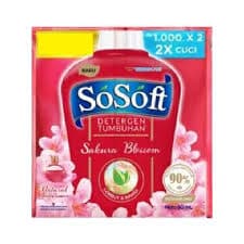 SO Soft Deterjen Cair Sakura Saset Dobel 3 x 80 ml – 1