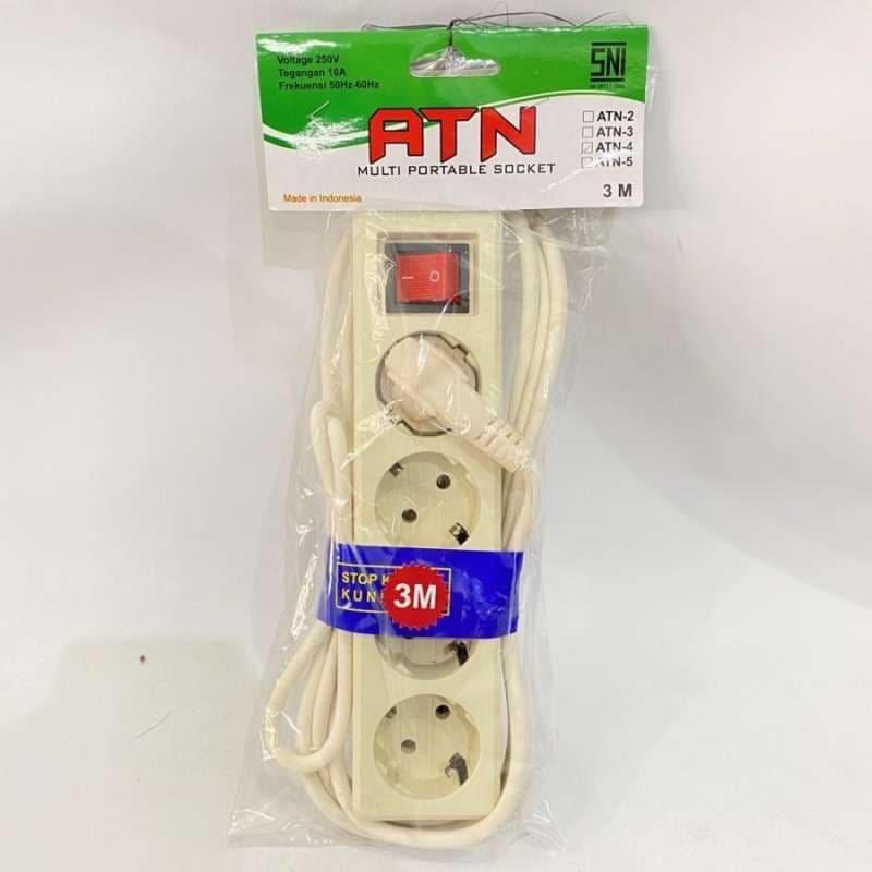 Atn Stop Kontak Plus Kabel 3 m 4 Lubang – 1