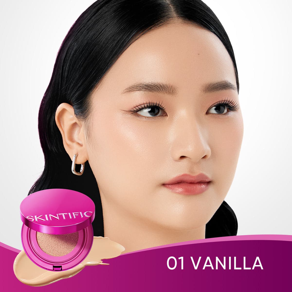 Skintific Cover Glow Perfect Cushion 01 Vanilla 11 gr – 1