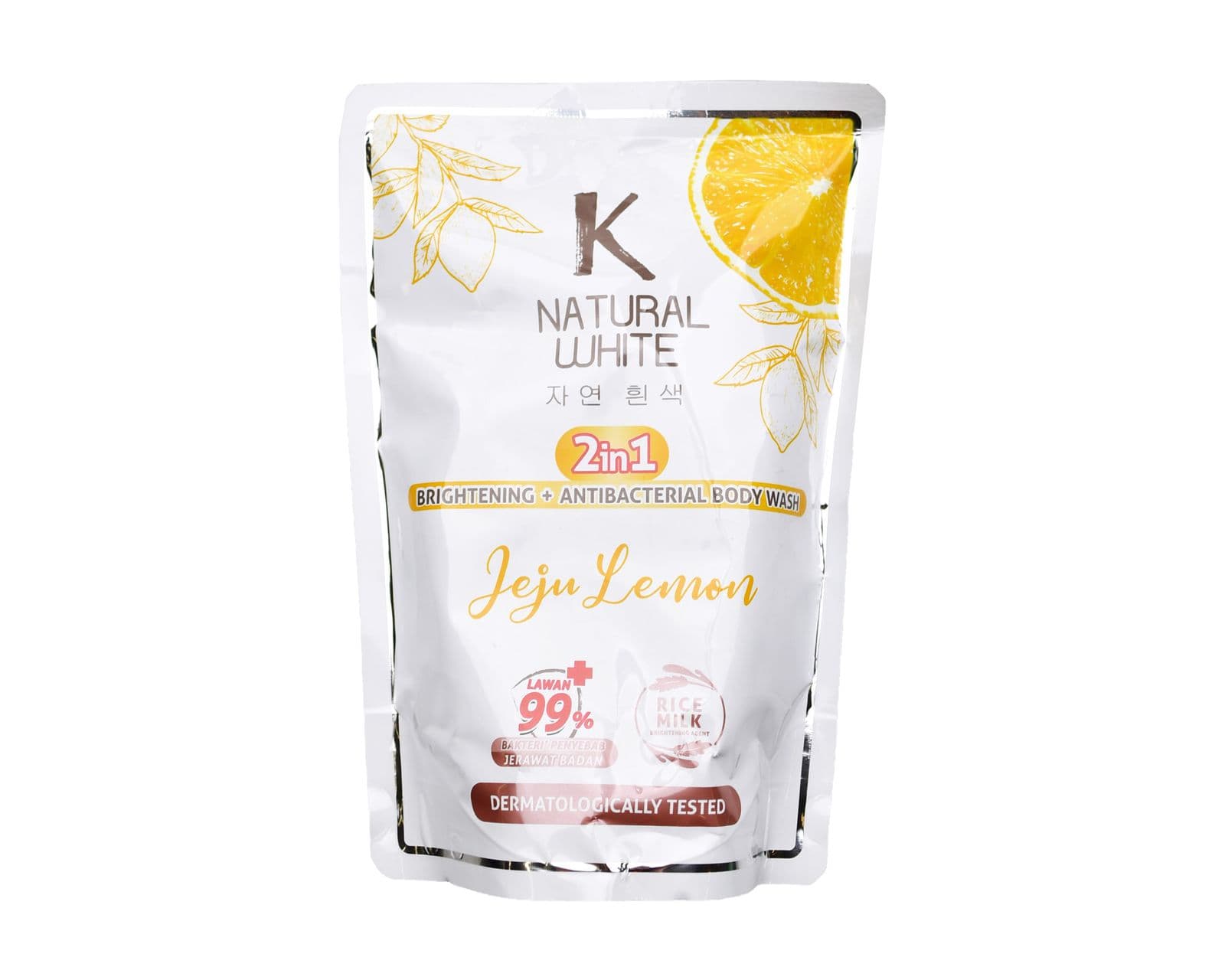 K Natural White Body Wash Jeju Lemon Pouch 400 ml – 1