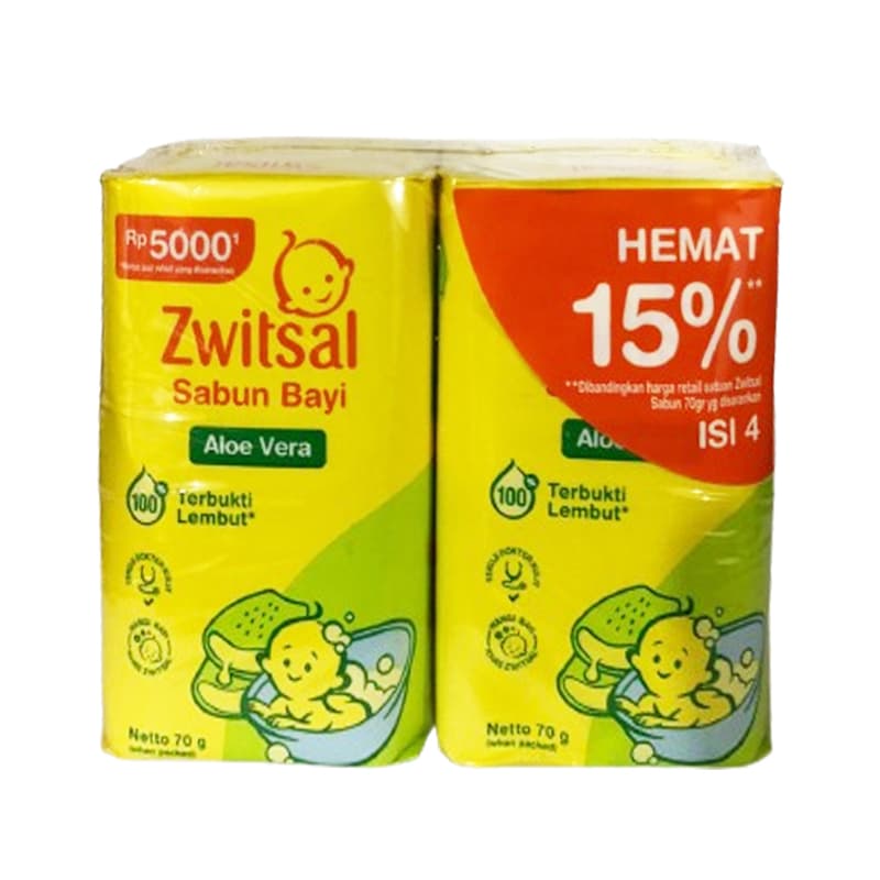 Zwitsal Sabun Batang Aloe Multi 4 x 70 gr – 1