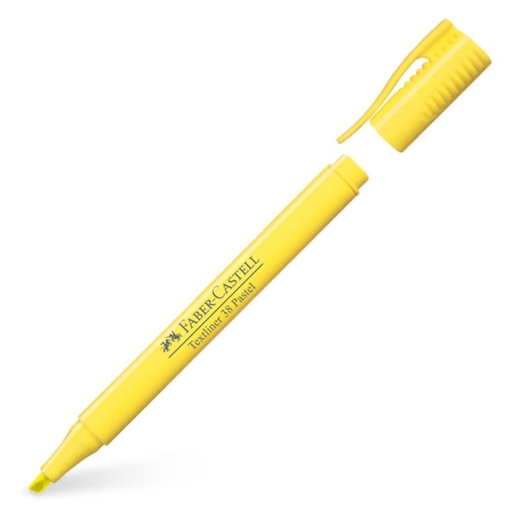 Faber Castell Textliner 38 Pastel Warna Kuning Lemon – 1