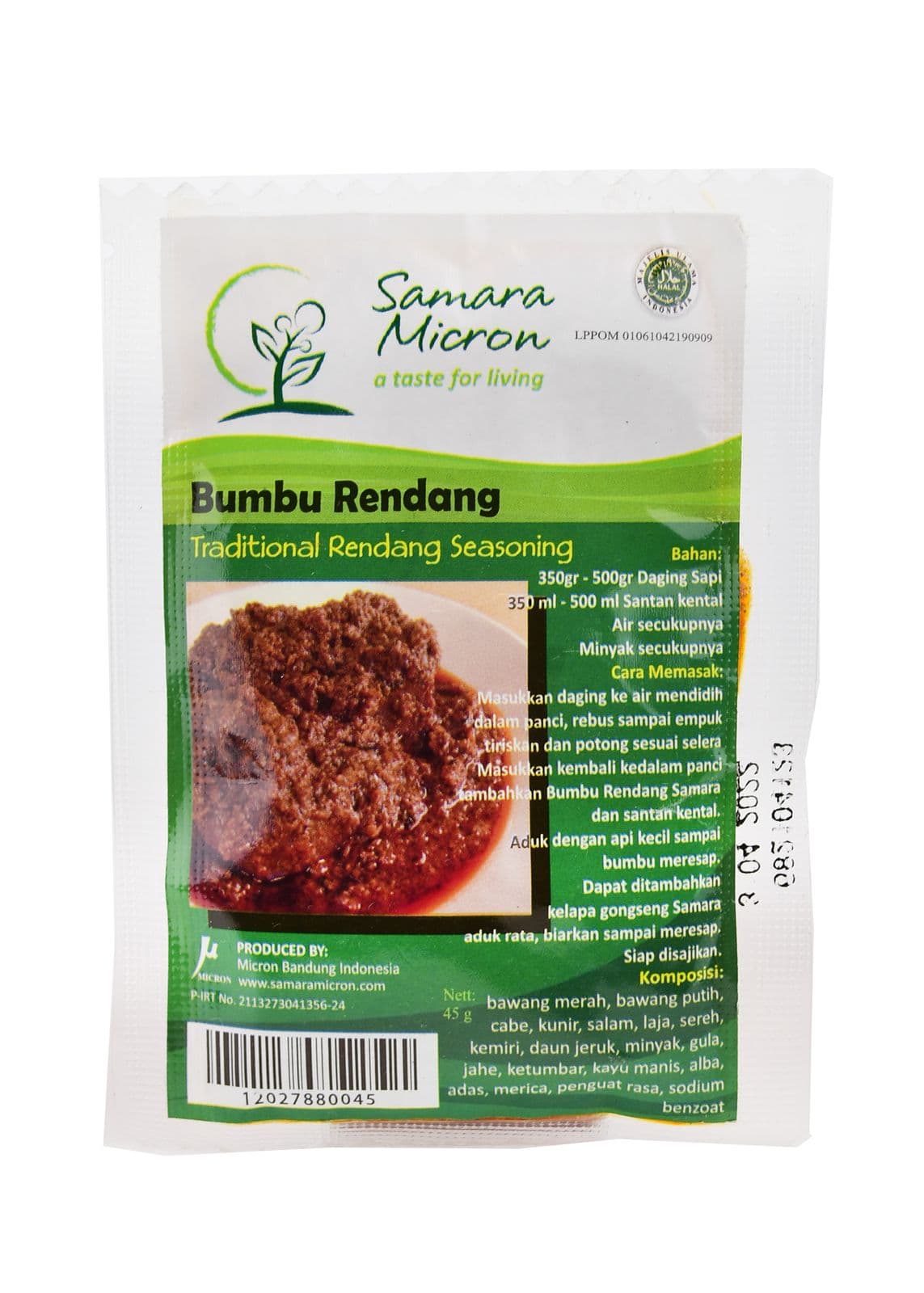 Samara Micron Bumbu Rendang 45 gr – 1