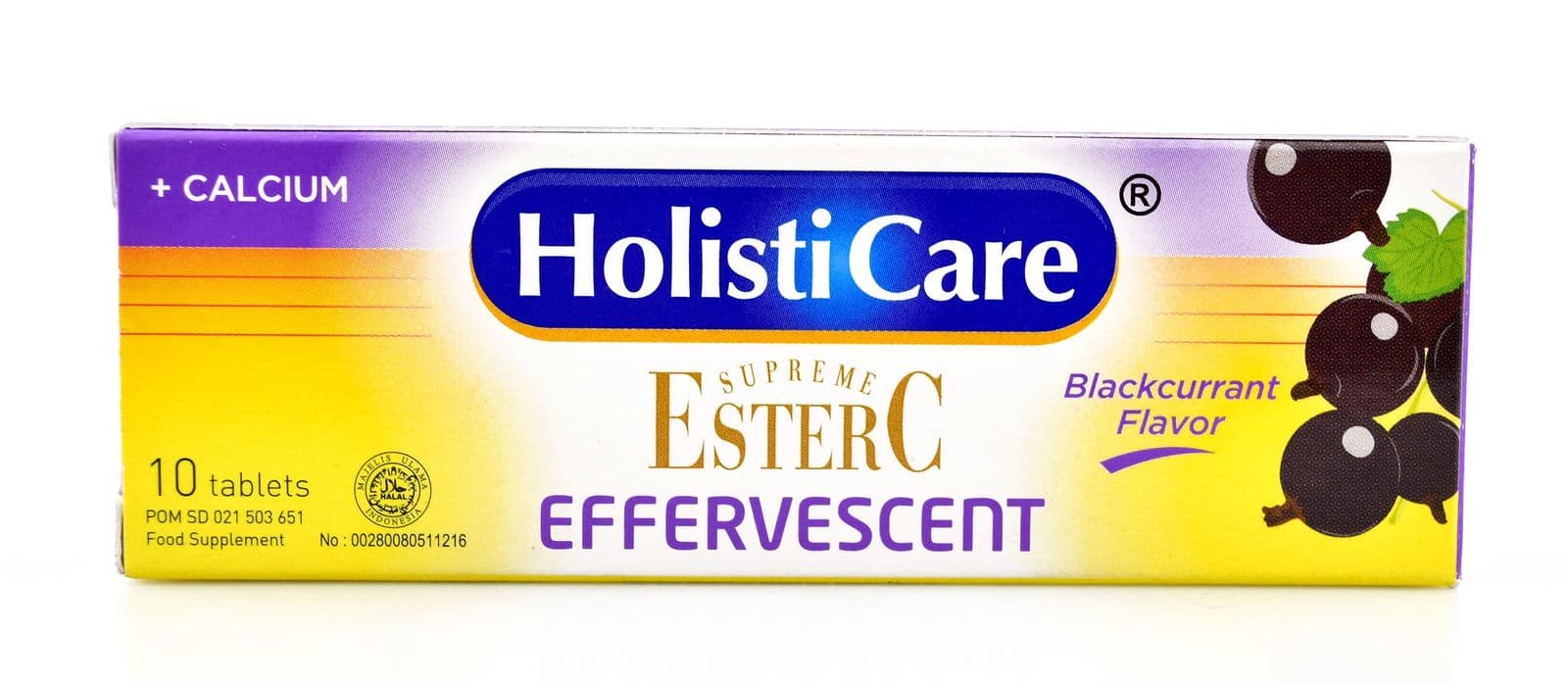 Holisti Care Ester C Suplemen Vitamin C Rasa Blackcurrant 10 tablet – 1