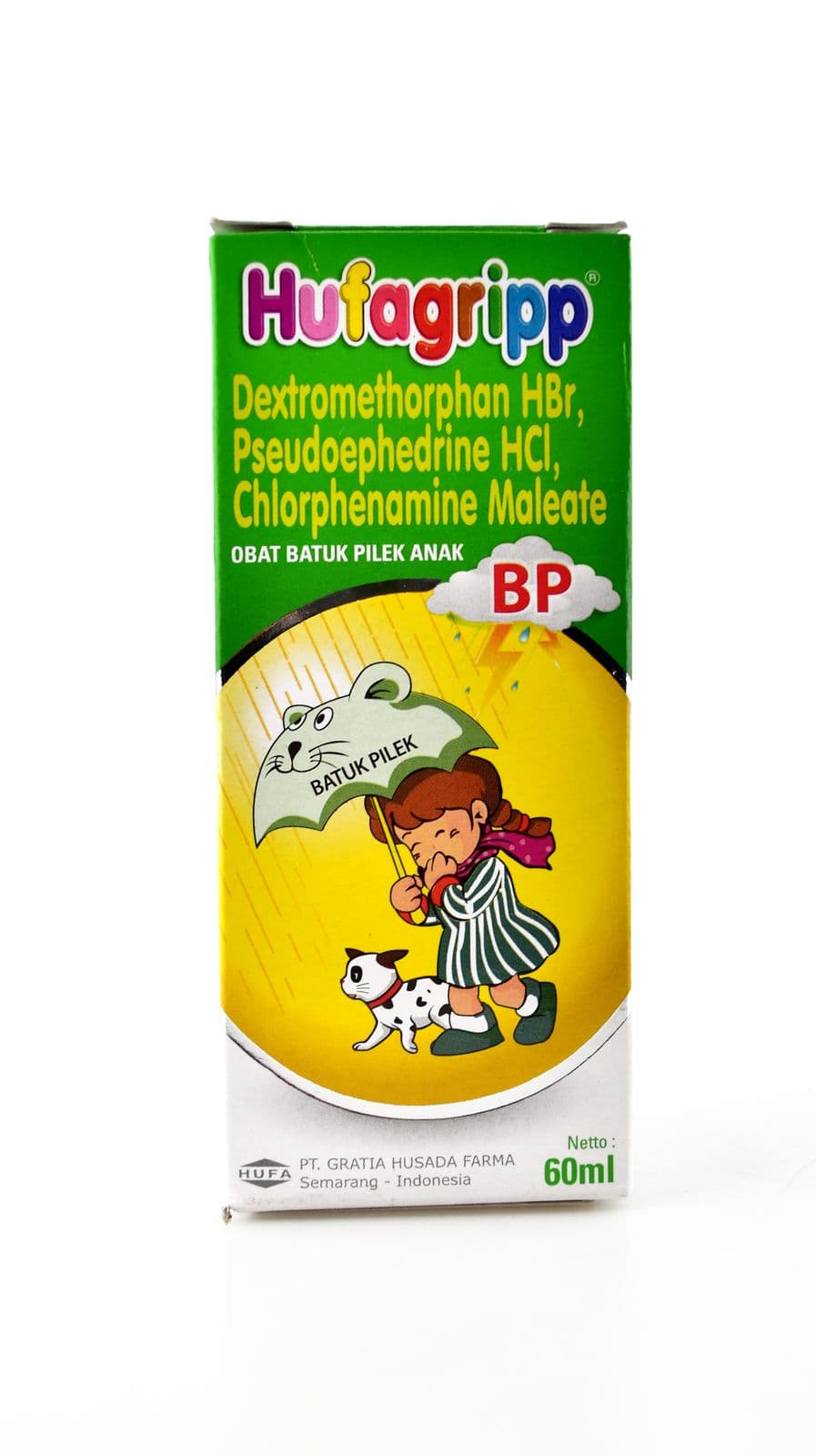 Hufagripp Syrup Bp Dewasa Batuk Kering & Pilek 60 ml – 1