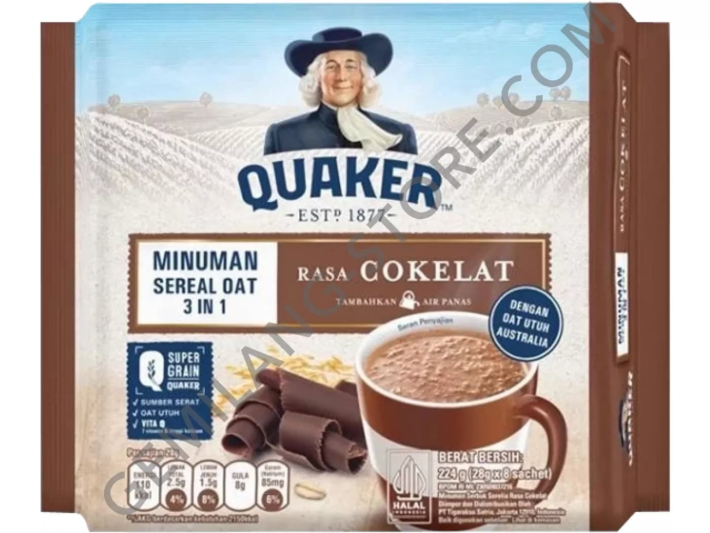 Quaker 3in1 Cokelat 224 gr – 1