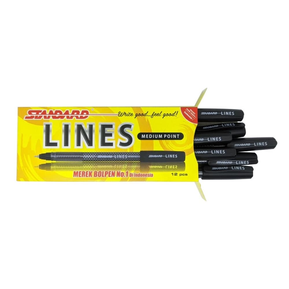 Standard Pulpen S-Pen Lines Basic Hitam – 1