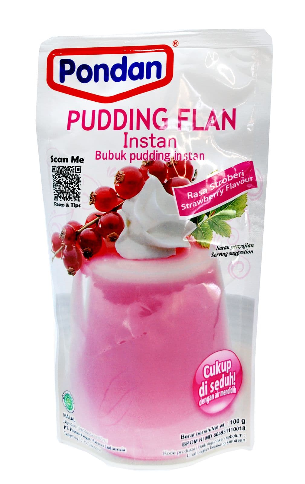 Pondan Pudding Flan Stroberi Pouch 100 gr – 1
