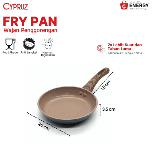 Cypruz Wajan Goreng Fatale Abu-abu 20 cm – 1