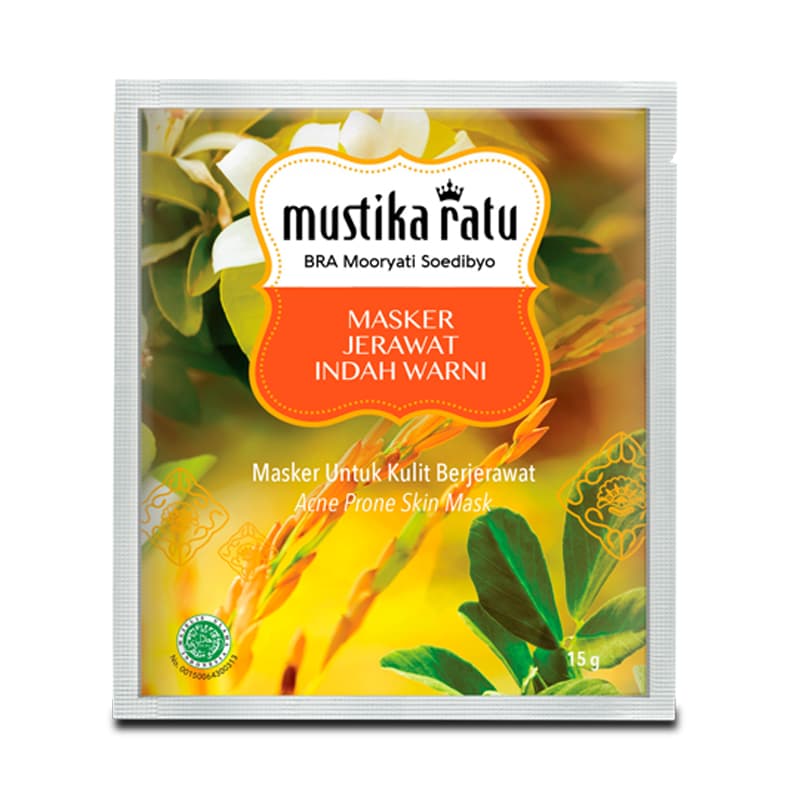 Mustika Ratu Masker Jerawat Indah Warni Bubuk 15 gr – 1
