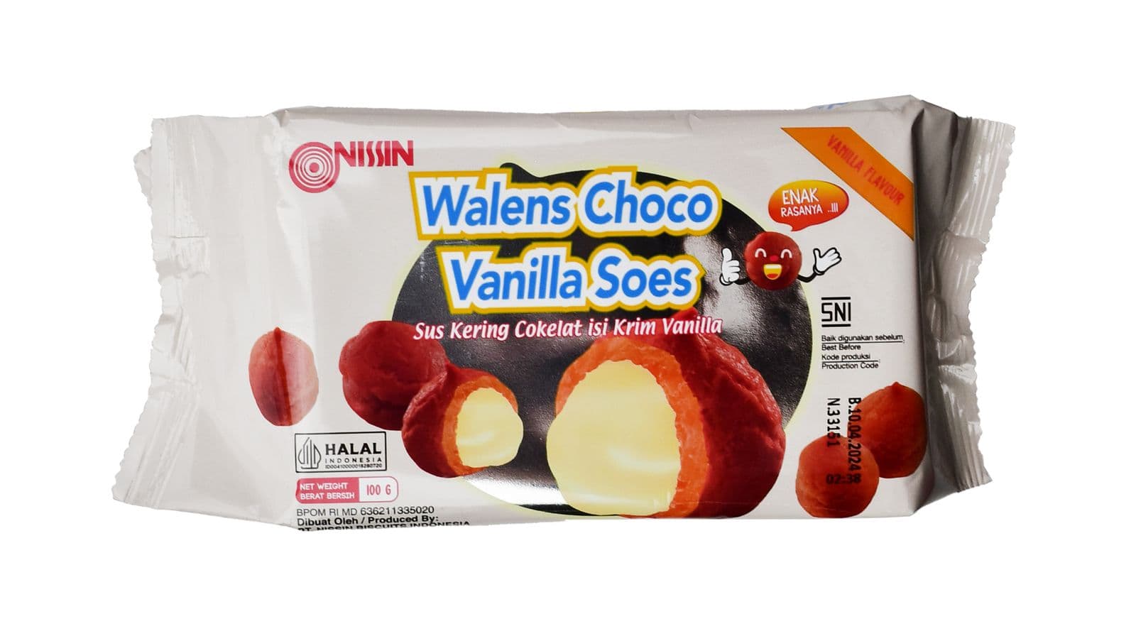 Nissin Walens Kue Soes Cokelat Vanila 100 gr – 1