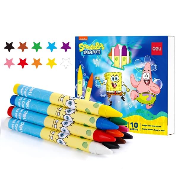 Deli Krayon Lilin Spongebob 10 Warna – 1