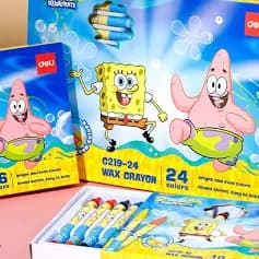 Deli Krayon Lilin Spongebob 16 Warna – 1