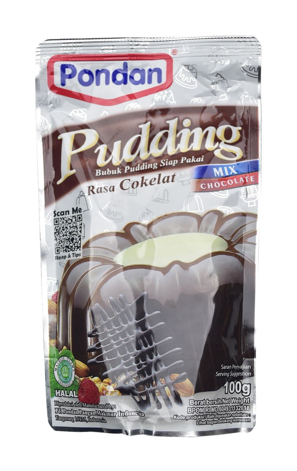 Pondan Puding Rasa Coklat 100 gr – 1