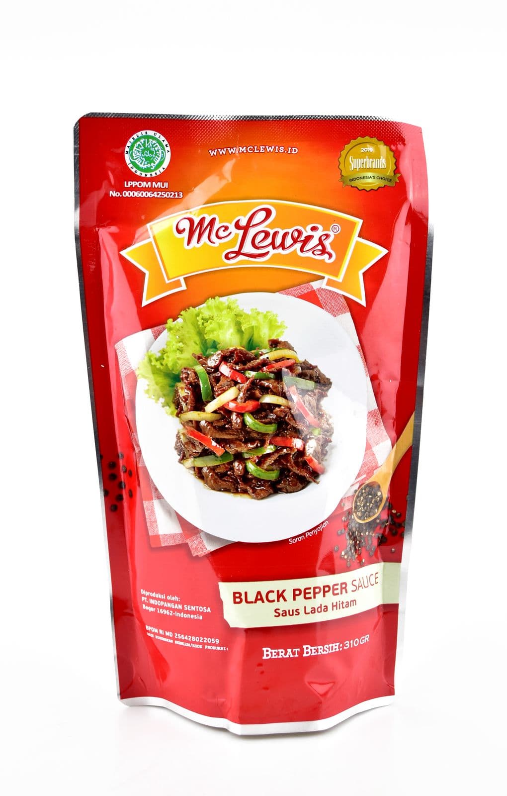 Mc Lewis Saus Lada Hitam Pouch 310 gr – 1