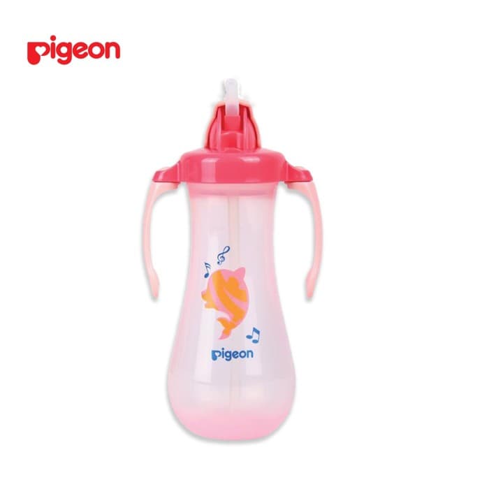 Pigeon Botol Sedotan Tinggi Pink 300 ml – 1