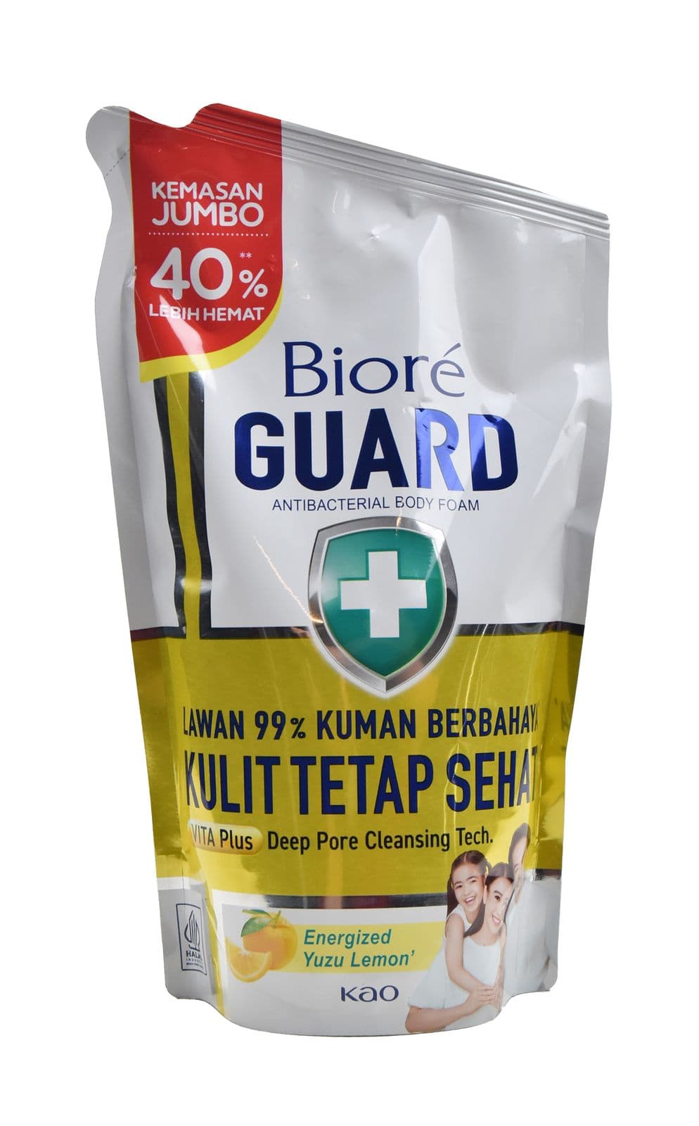 Biore Sabun Mandi Busa Energizing Yuzu Lemon Pouch 800 ml – 1
