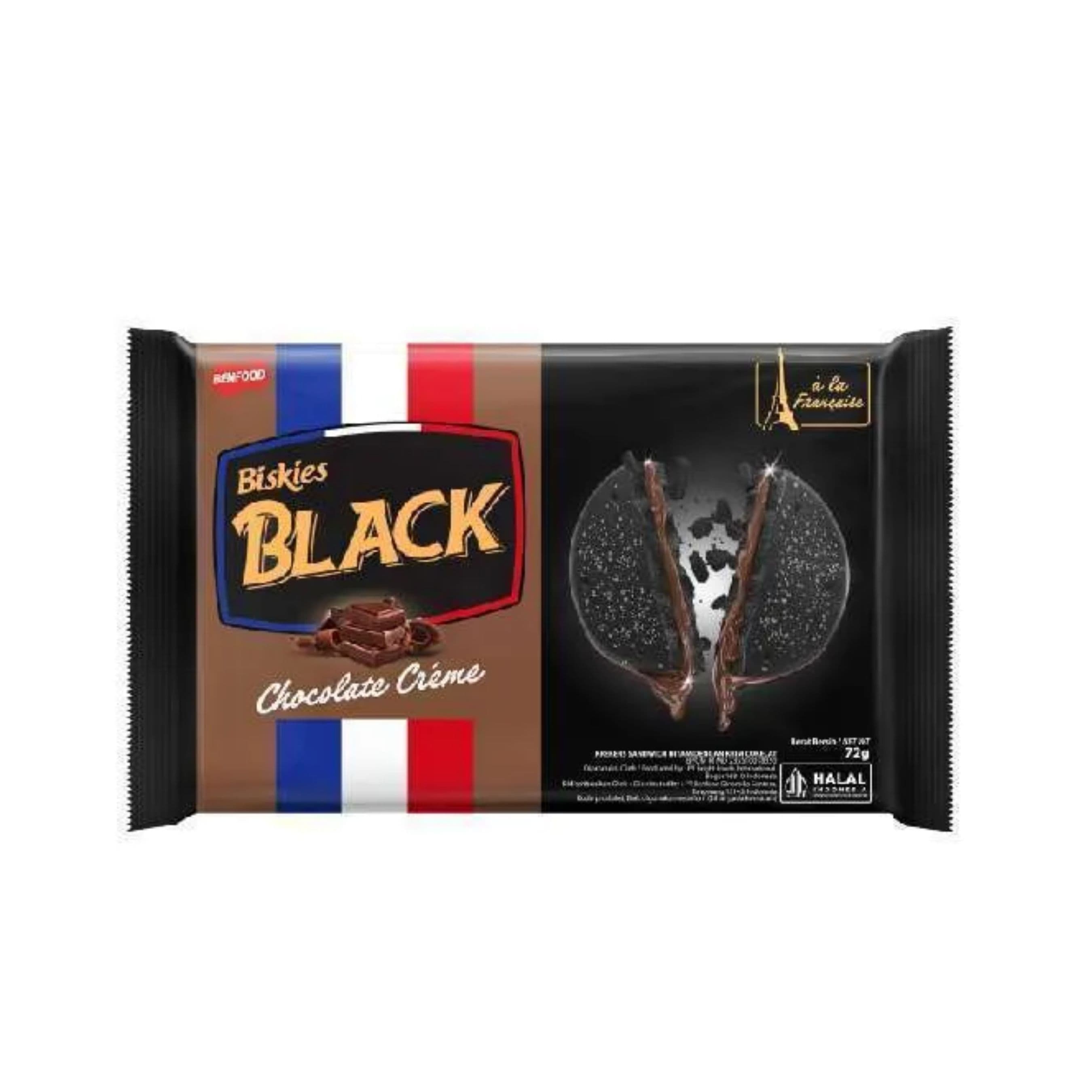 Biskies Black Crackers Sandwich Cokelat 72 gr – 1