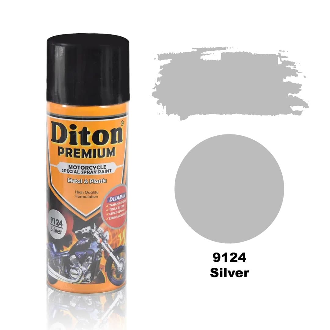 Diton Premium Motorcyle Spray Paint 9124 Silver 400 ml – 1