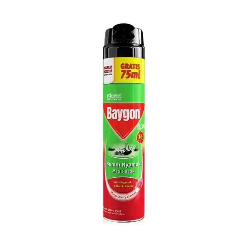 Baygon Aerosol Cherry Blossom 600 ml (Bonus 75 ml) – 1
