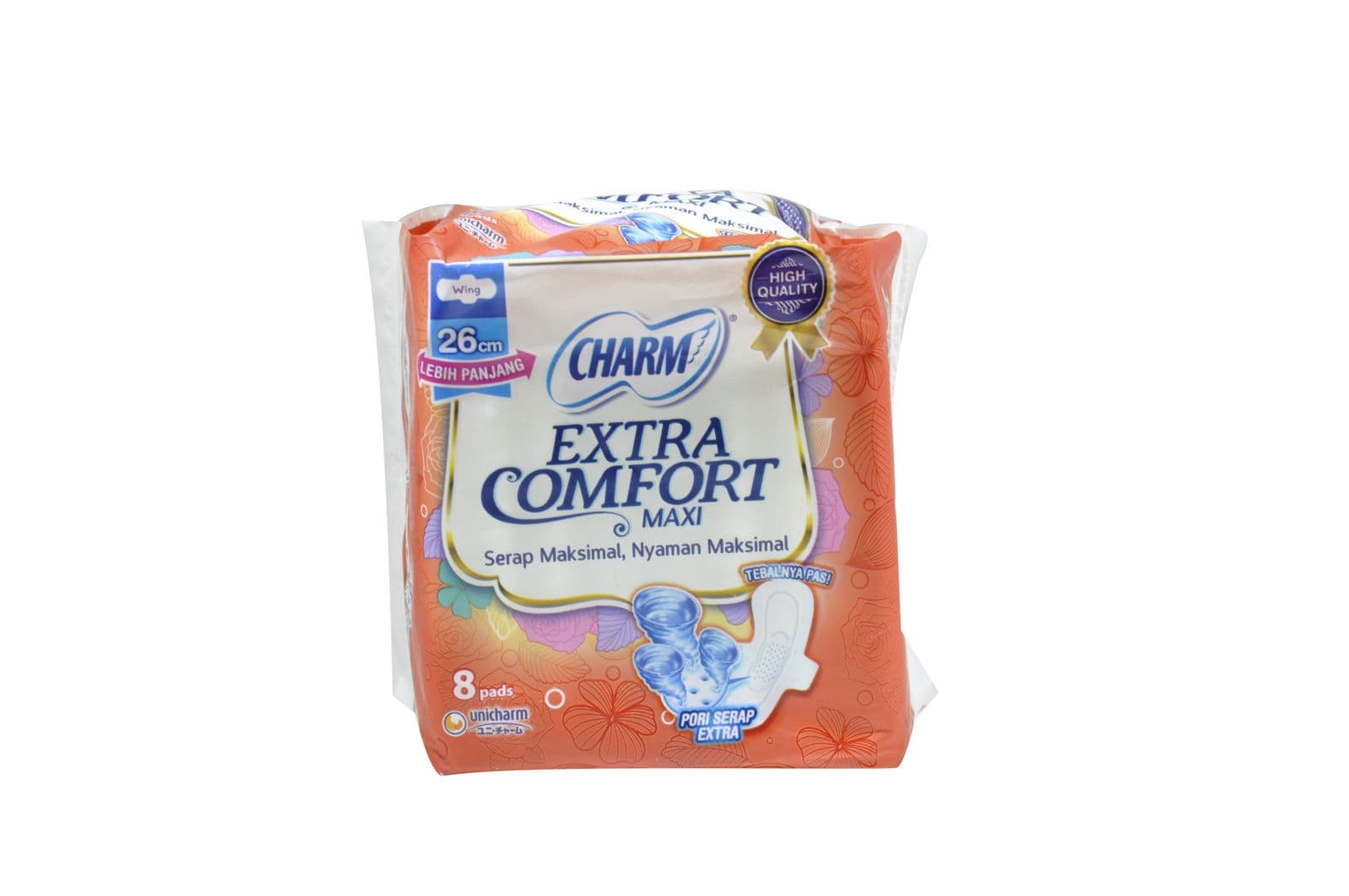 Charm Extra Comfort Maxi Wing 26 cm 8 pads – 1