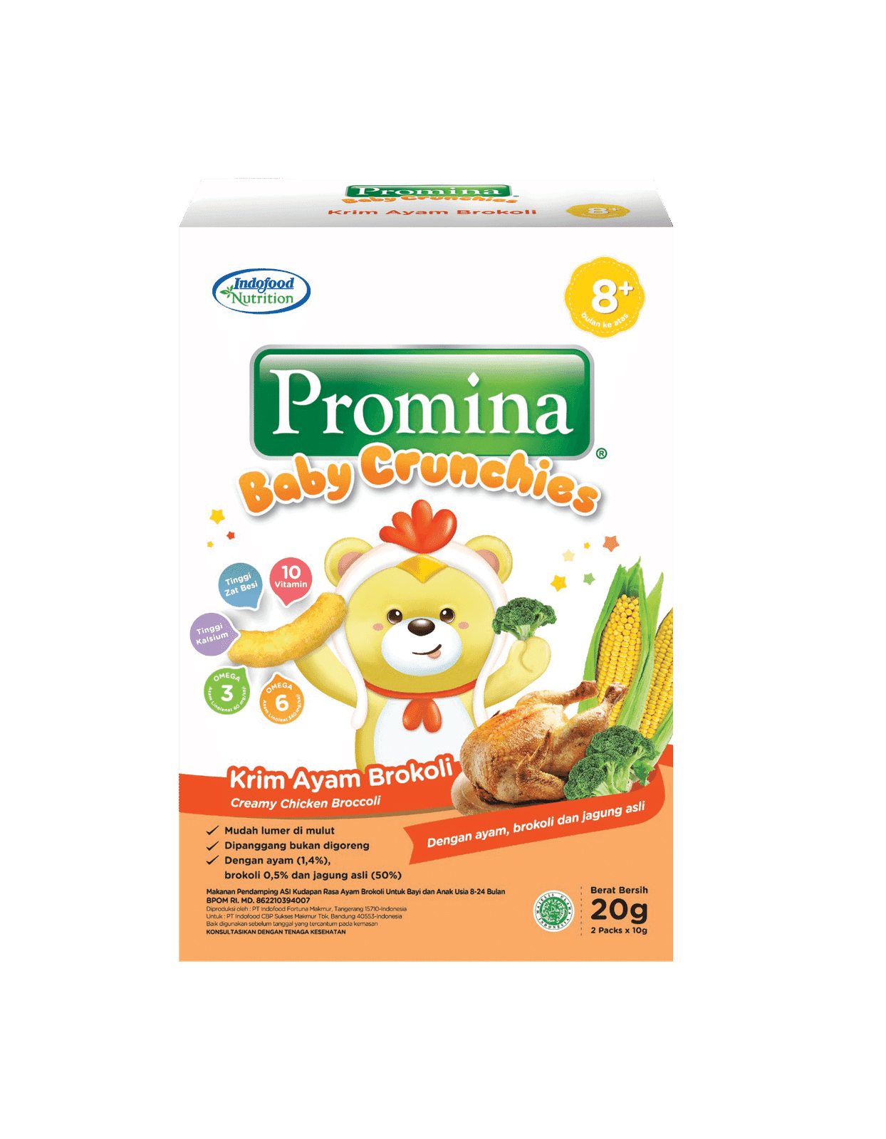 Promina Baby Crunchies Krim Ayam Brokoli 20 gr – 1
