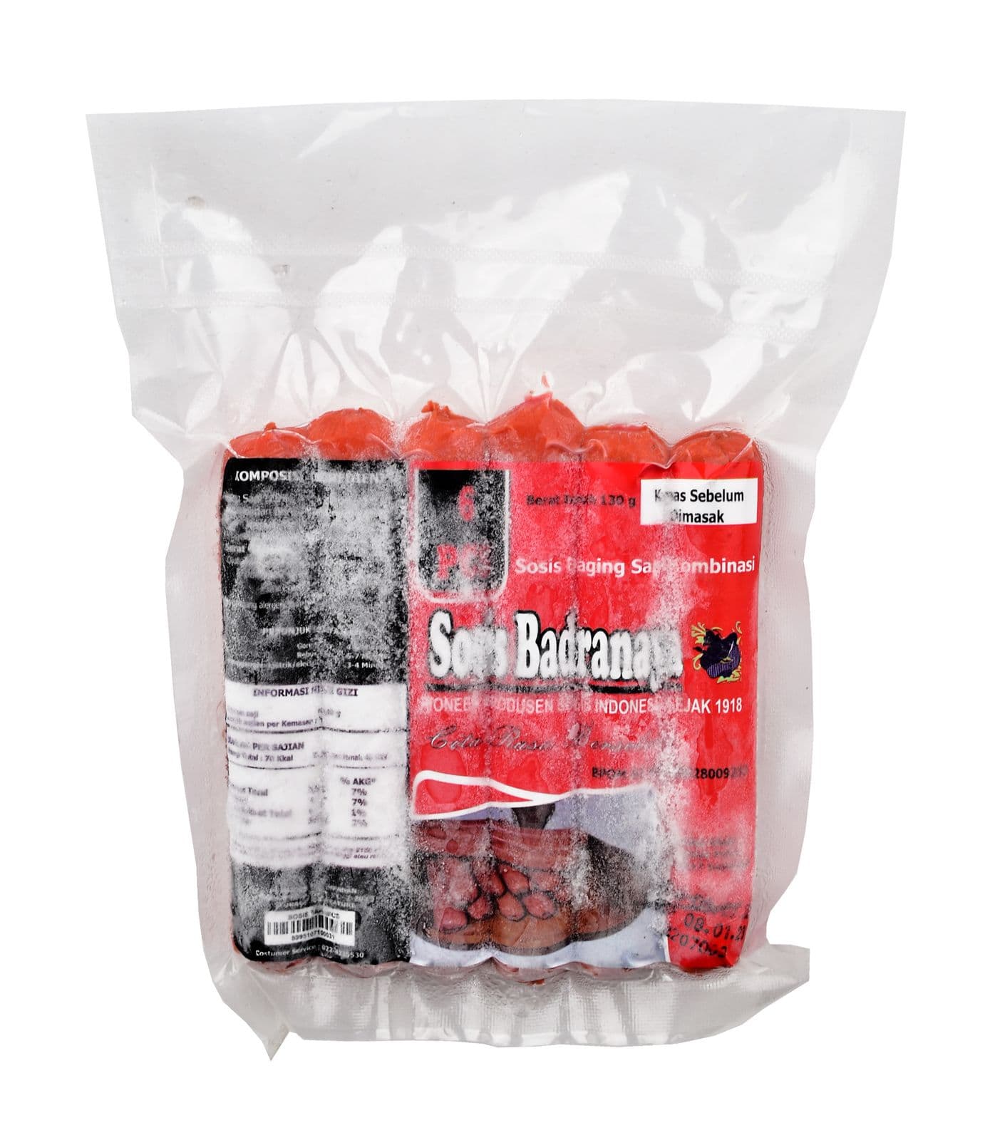 Badranaya Sosis Sapi 130 gr 6 pcs – 1