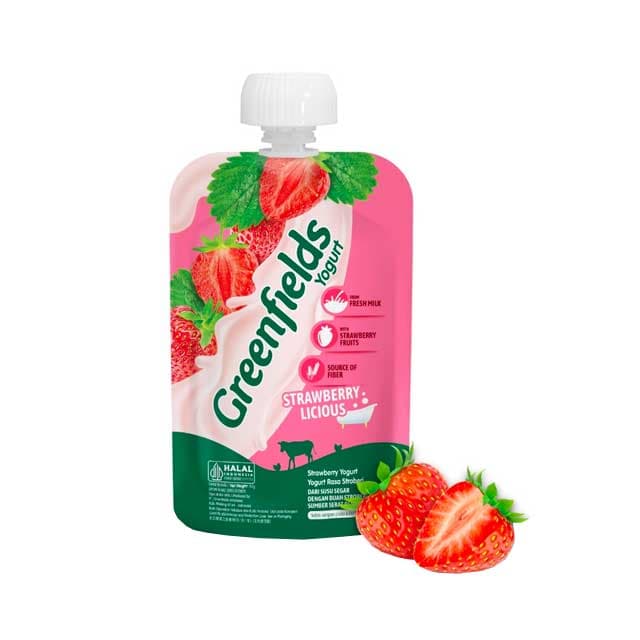 Greenfields Yoghurt Stroberi Pouch 110 gr – 1