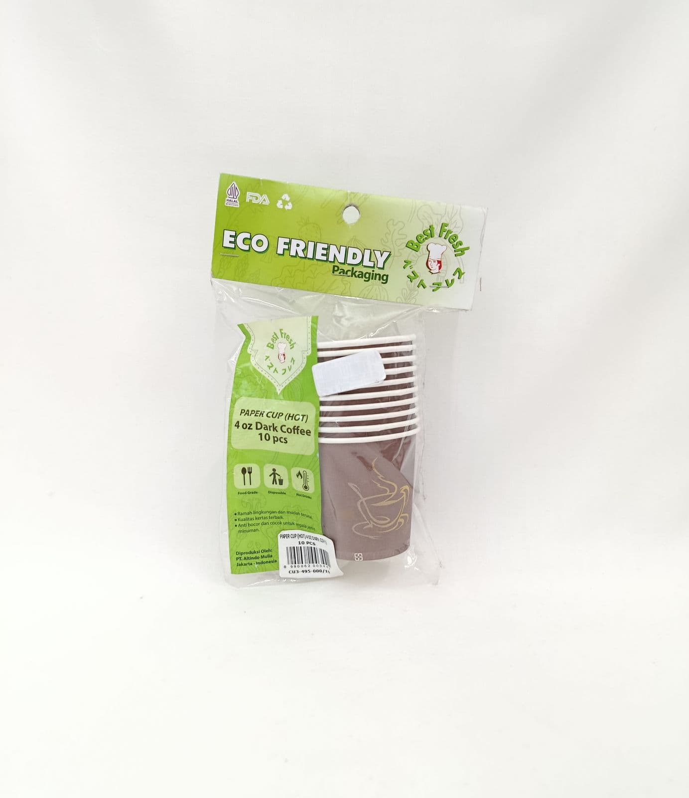 Gelas Kertas 4 oz Coffee Dark Isi 10 pcs – 1