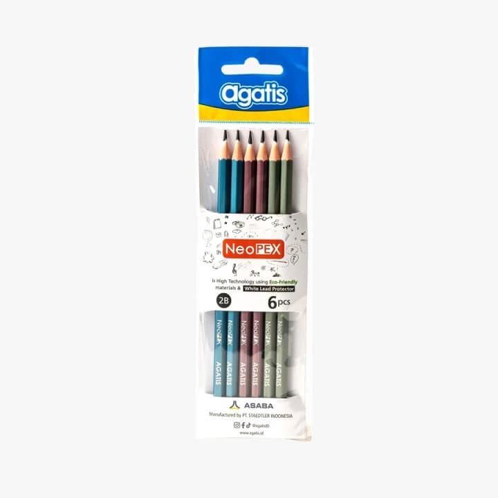 Agatis Pensil 2B Metallic Set 6 M6O01 – 1