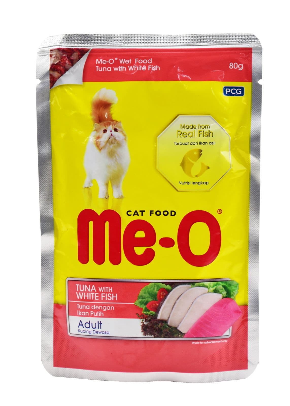Me-O Pouch Makanan Kucing Tuna White Fish 80 gr – 1