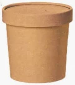 Brown Paper Gelas Sup 8 oz + Tutup – 1