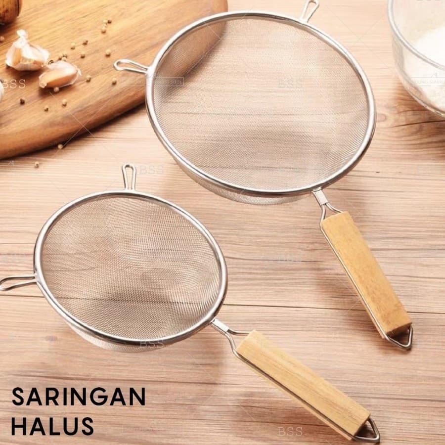 Saringan Ceko Gagang Kayu 12 cm – 1