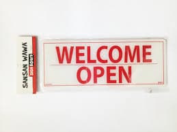 Akrilik Plakat Welcome Open – 1