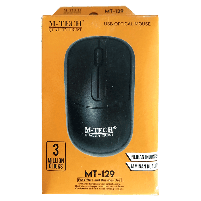 M-Tech Mouse Usb MT-129 Hitam – 1