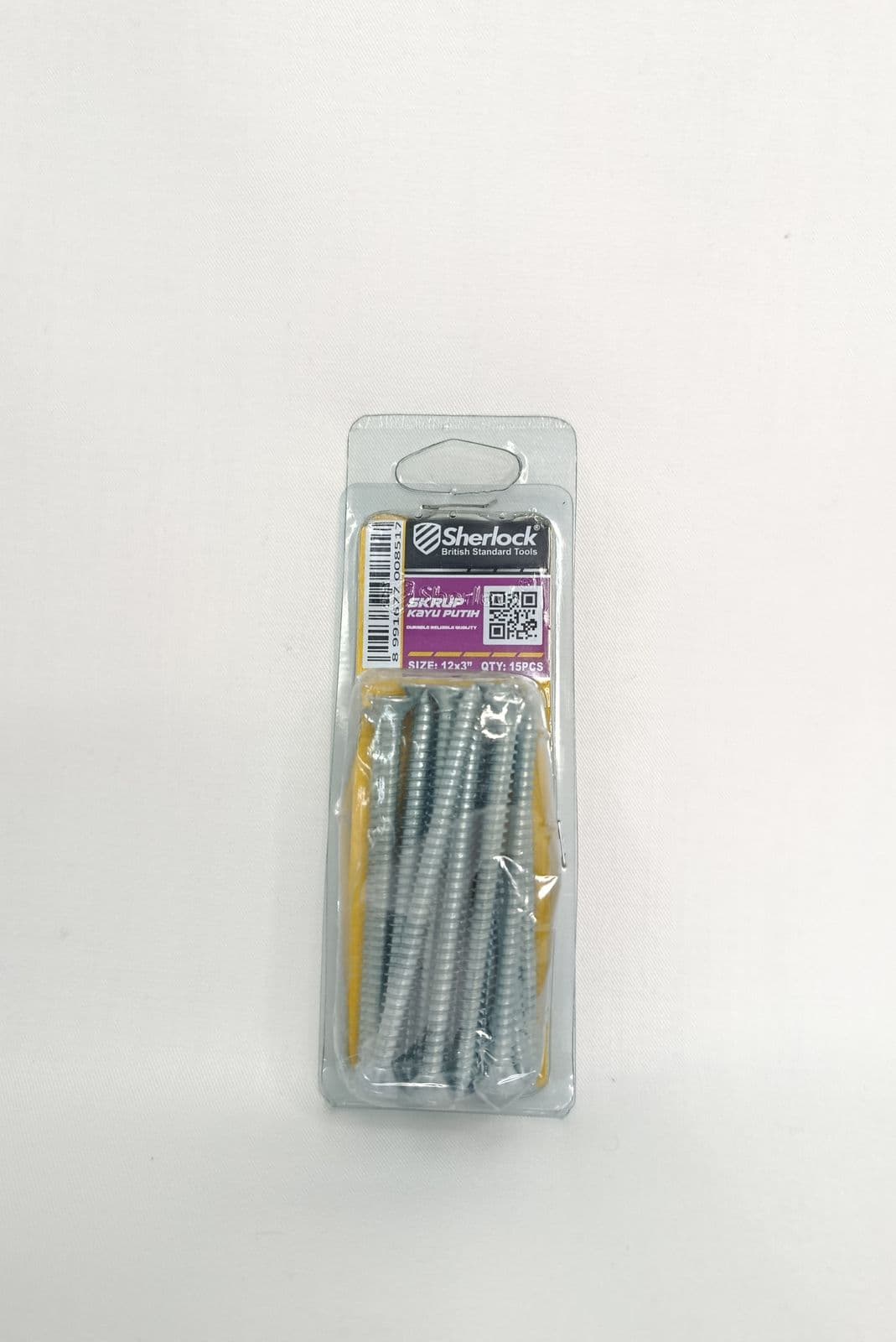Sherlock Skrup Kayu Putih 12 x 3 inci Mika - 15 pcs – 2